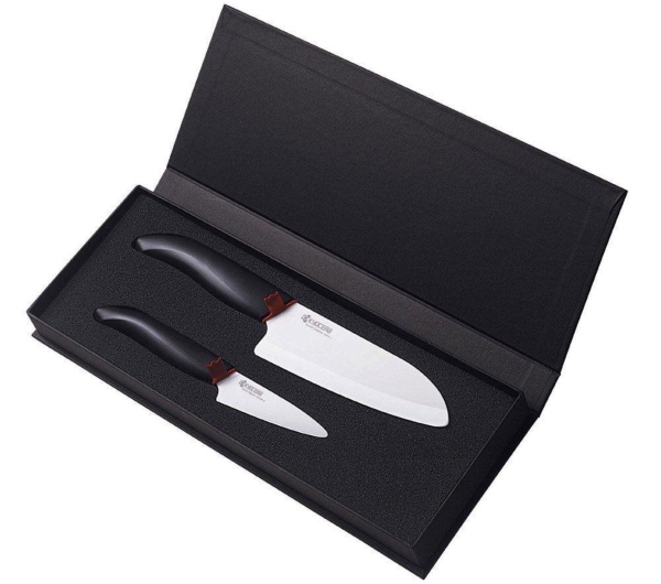 Kyocera Keramikmesser Set Santoku und Allzweckmesser