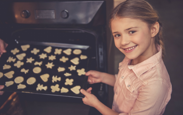 Plätzchen im Ofen