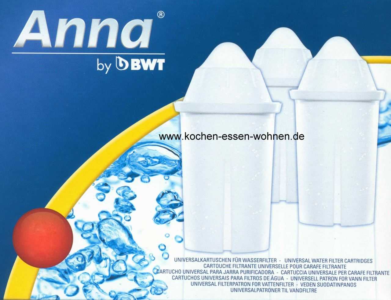 Anna Monomax - 12 Wasserfilter Kartuschen für Brita Classic