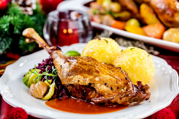 Weihnachtsgans knusprig gebraten