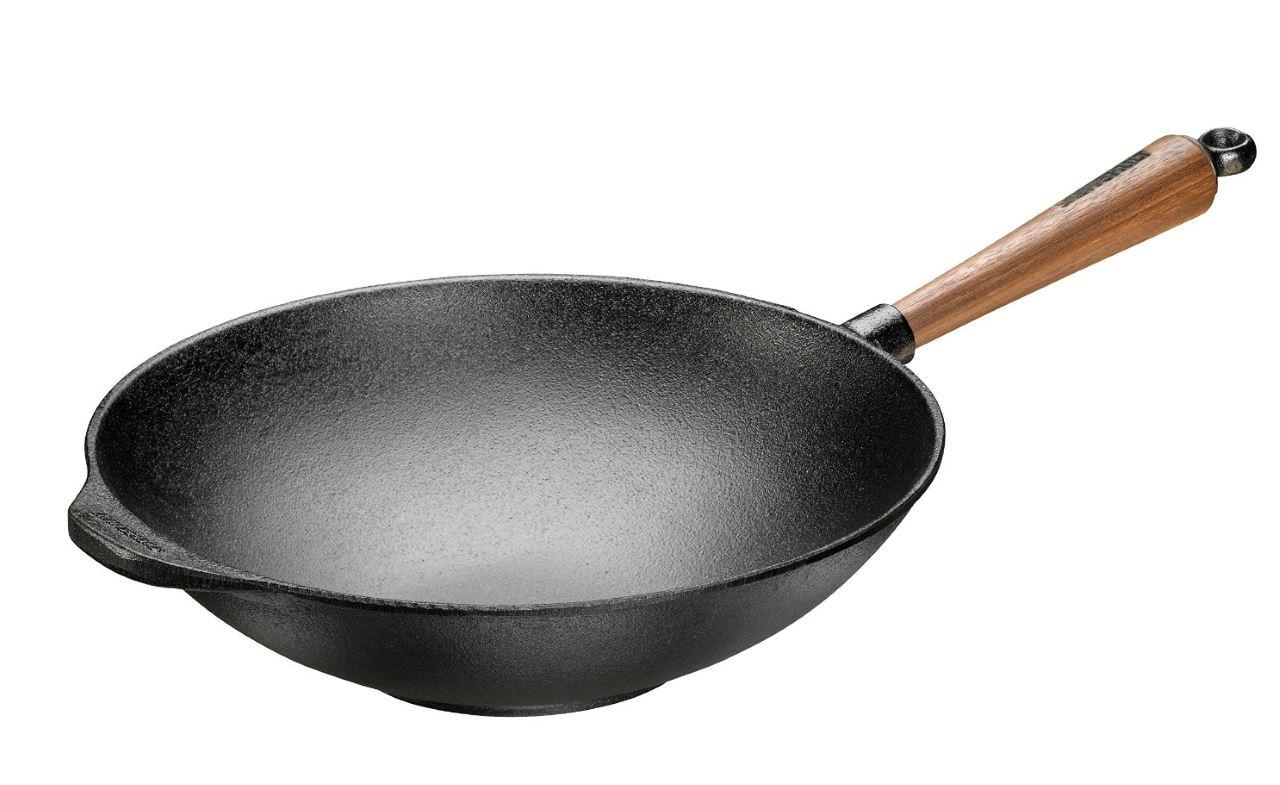 Skeppshult Gusseisen Wok Pfanne 30 cm Walnuss