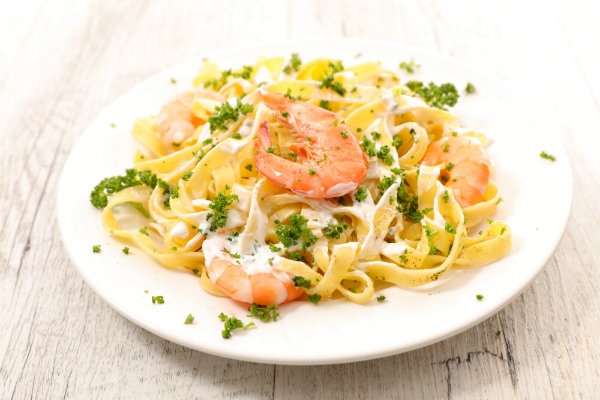 Tagliatelle mit Shrimps