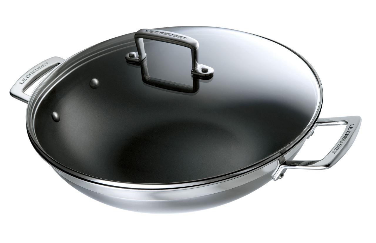 Le Creuset 3-ply Edelstahl Wok 30 cm 1