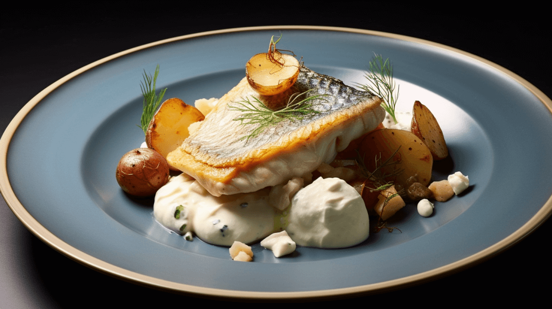 Karpfen „blau“ mit Sahne-Meerrettich und Salzkartoffeln